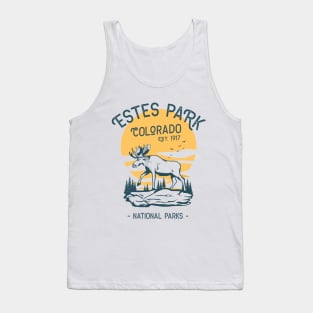 Estes Park Colorado National Park Moose Sunset Tank Top